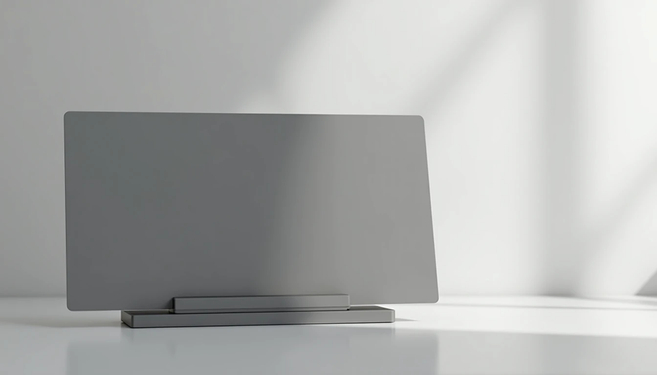 Abstraktes minimalistisches Firmenlogo-Platzhalter im monochromen Stil, geometrische Form auf transparentem Hintergrund